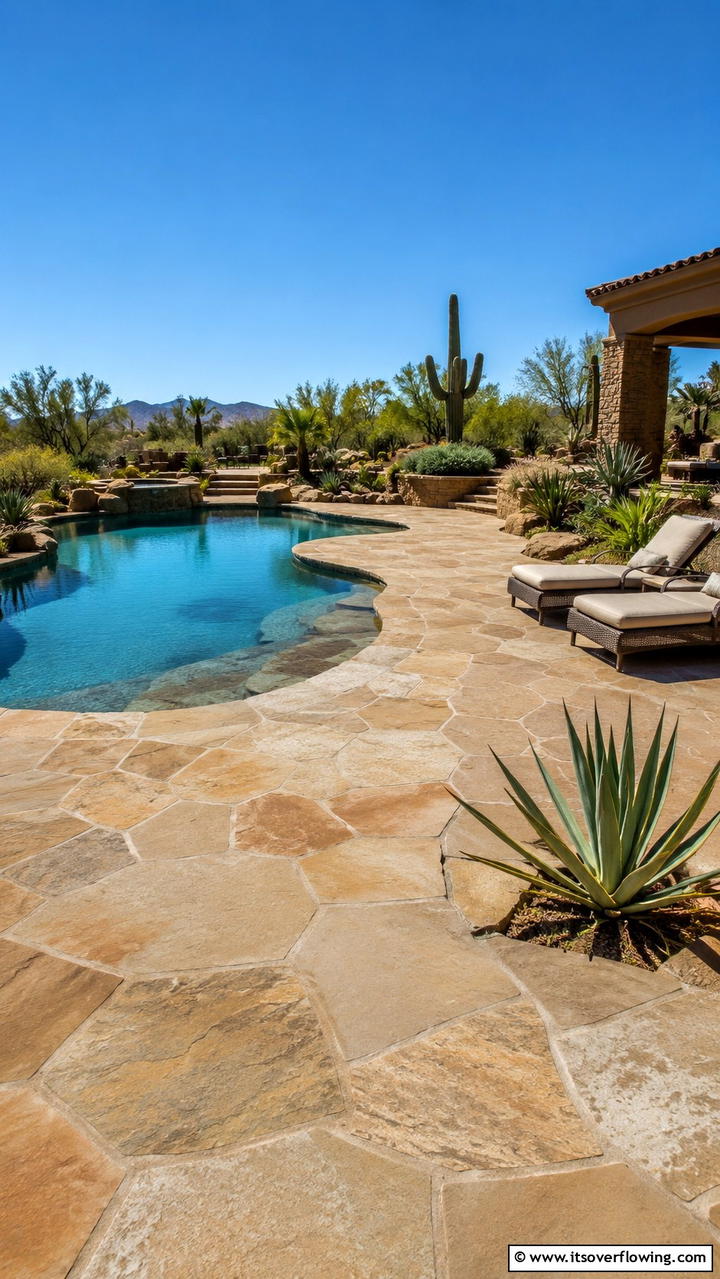 Sandstone Walkways for a Soft Finish - 20 Pool Walkway Ideas for a Stunning Backyard
