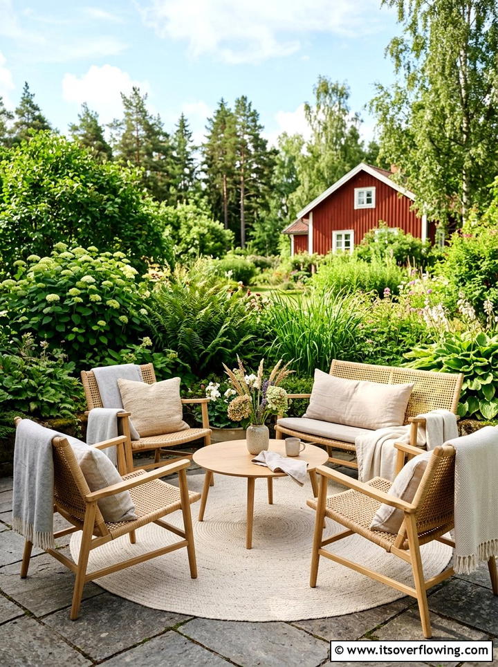 Scandi Style Wicker Seating - 25 front porch ideas with wicker furniture