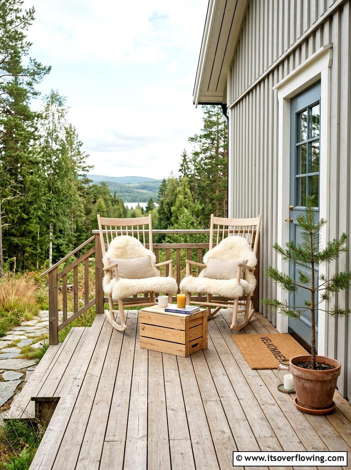 Scandi front porch - 25 front porch ideas with rocking chairs