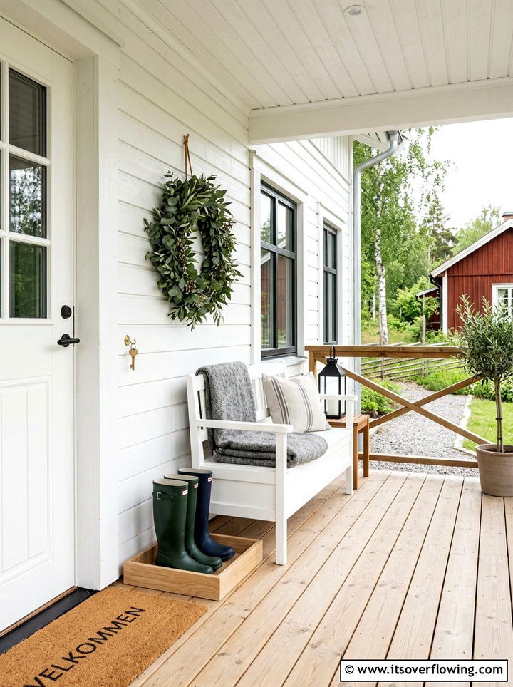 Scandinavian Design Porch - 25 front porch ideas with boot tray