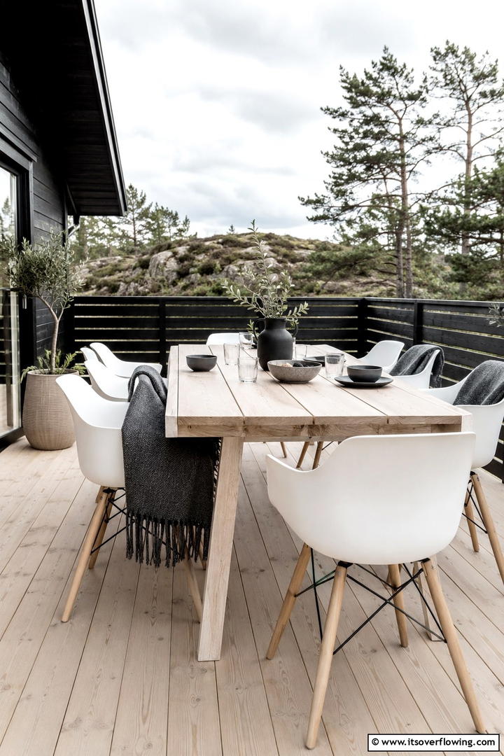 Scandinavian Inspired Dining Area - 30 Inviting Outdoor Dining Area Ideas for Al Fresco Meals