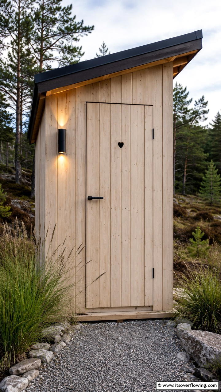 Scandinavian Inspired Simplicity - 20 Outhouse Design Ideas for Modern and Rustic Homes