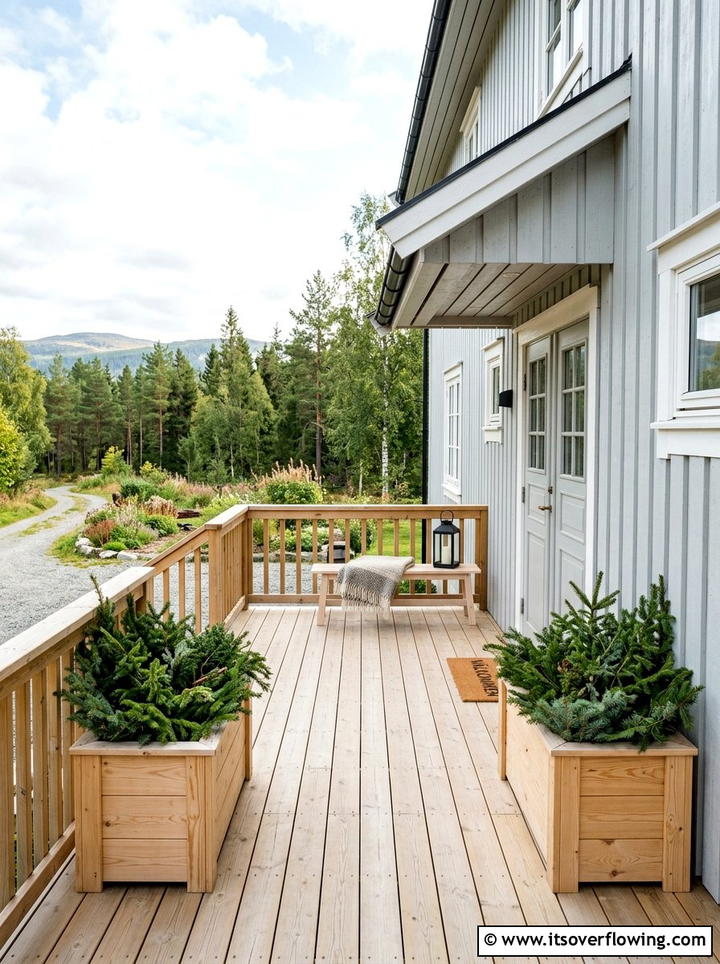 Scandinavian Porch Style - 25 front porch ideas with matching planters