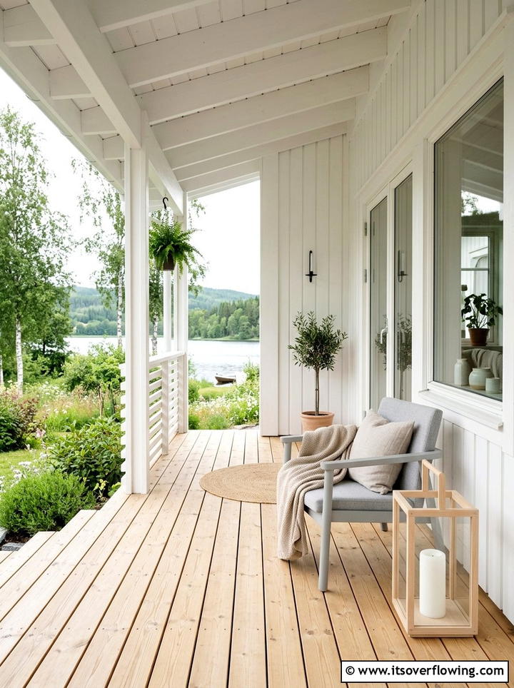 Scandinavian Porch Style - 25 front porch ideas with candle lanterns