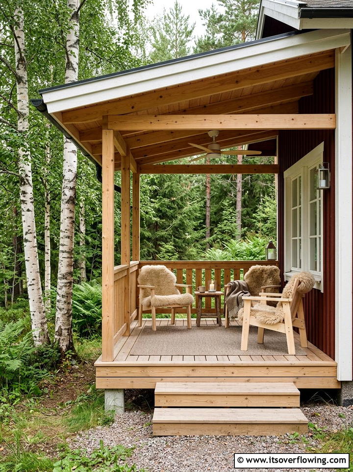 Scandinavian Porch - 25 front porch ideas with ceiling fan