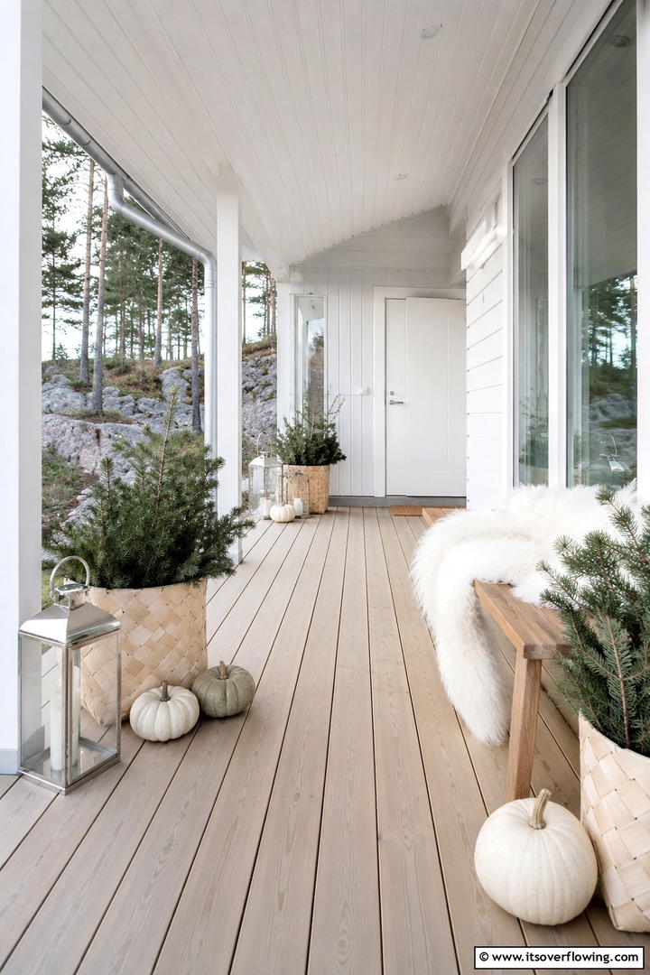 Scandinavian Simple Style - 50 Modern Fall Porch Decor Ideas Roundup- Warm Welcomes