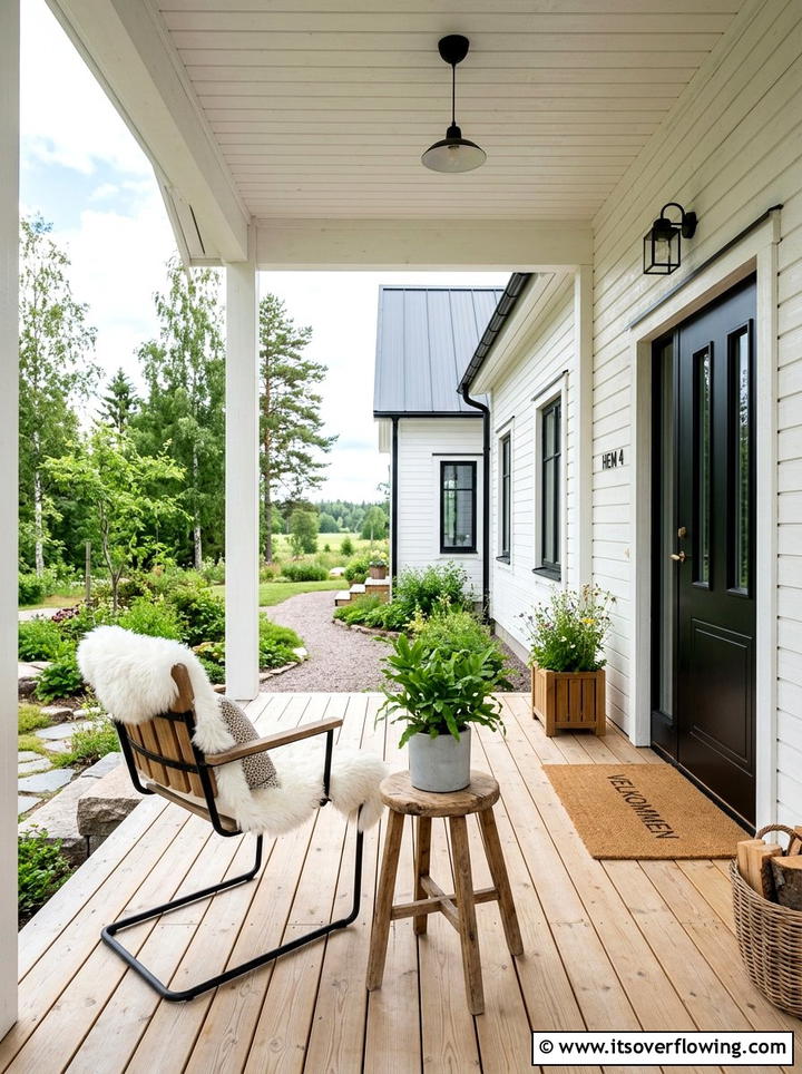 Scandinavian front porch - 25 front porch ideas with modern style