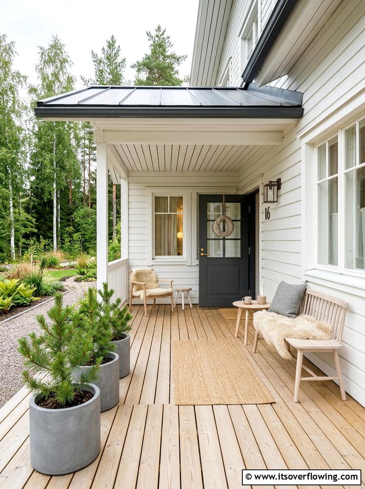 Scandinavian front porch - 25 front porch decor ideas