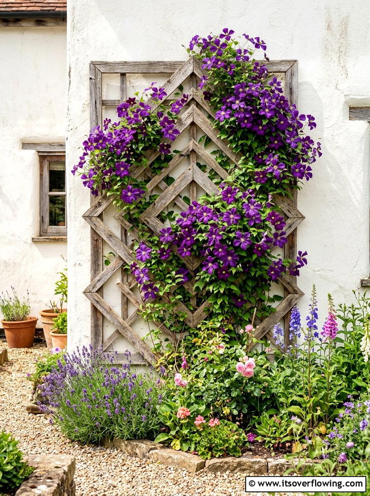 Scrap Wood Garden Trellis - 25 backyard decorating ideas with reclaimed wood projects