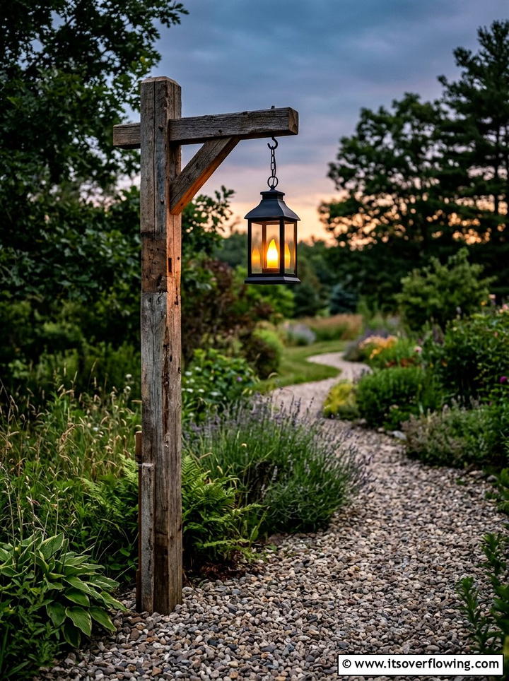 Scrap Wood Lantern Holder - 25 backyard decorating ideas with reclaimed wood projects