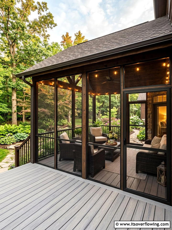 Screened In Composite Deck - 25 backyard ideas with composite deck