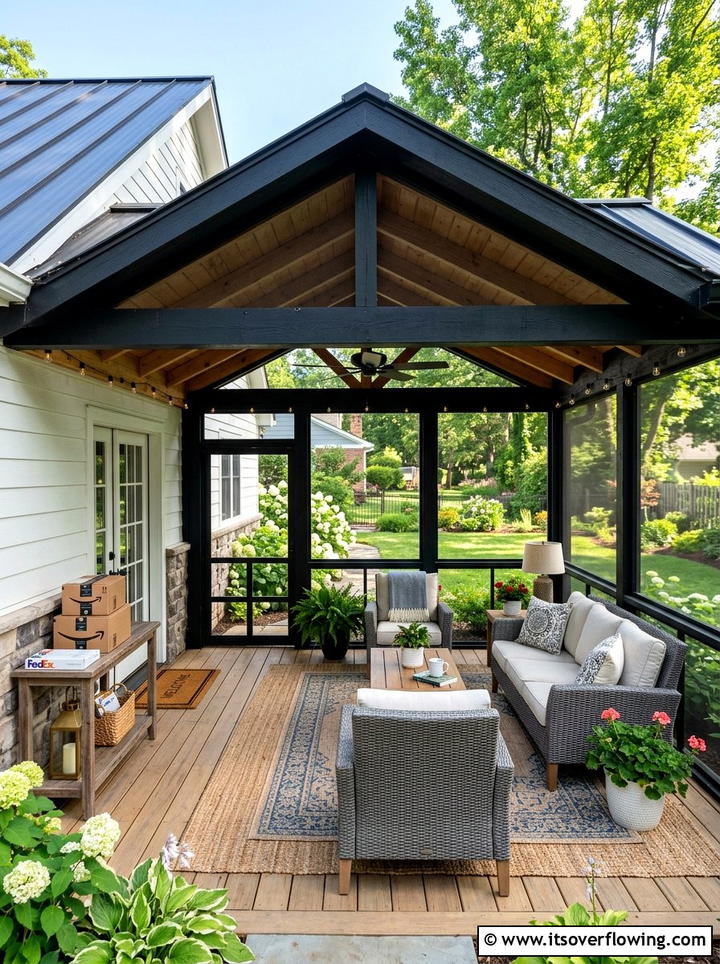 Screened In Porch - 25 front porch ideas with package drop zone