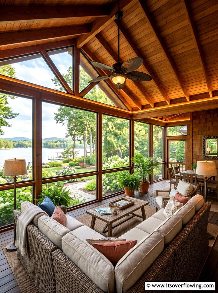 Screened In Porch - 25 front porch ideas with layered lighting
