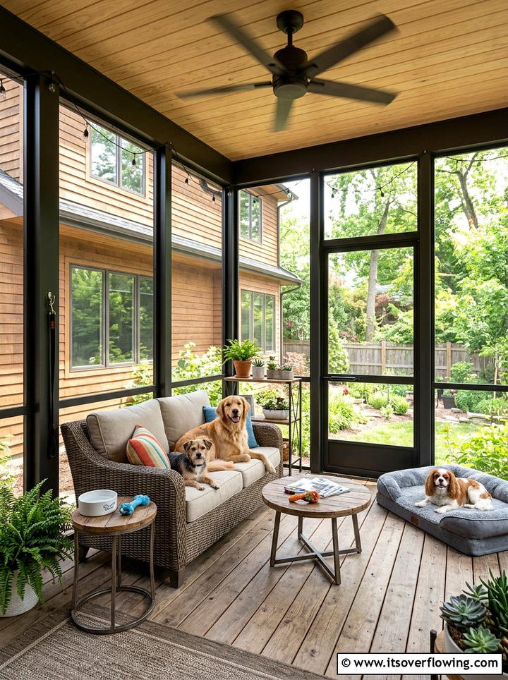 Screened In Porch For Dogs - 25 front porch ideas with dog friendly setup