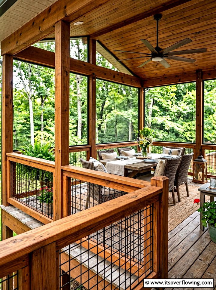 Screened In Porch Railing - 25 front porch ideas with railings