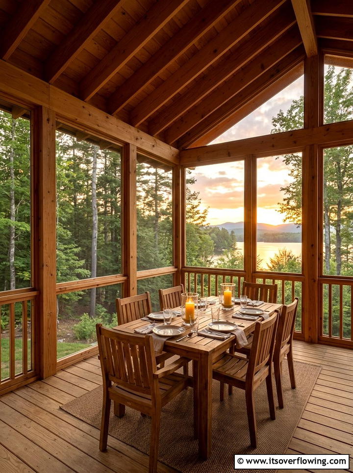 Screened In Wood Deck - 25 backyard ideas with wood deck