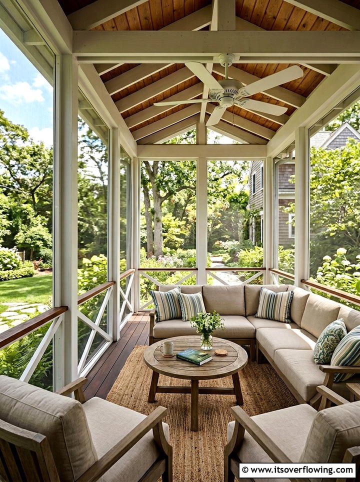 Screened Porch Seating - 25 front porch ideas for large porches