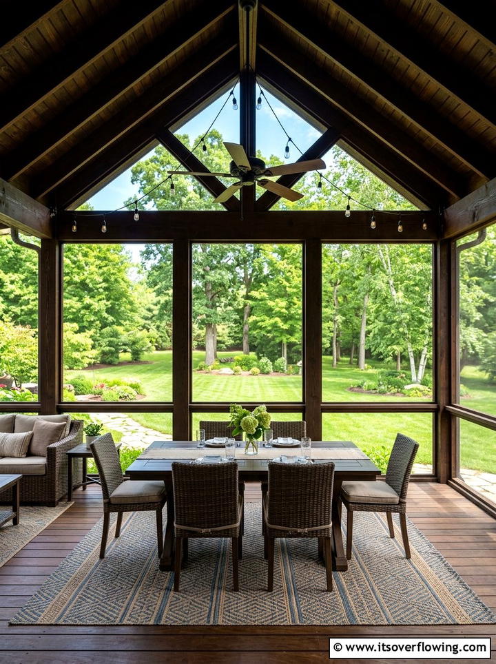 Screened Porch - 25 backyard ideas with shade structures