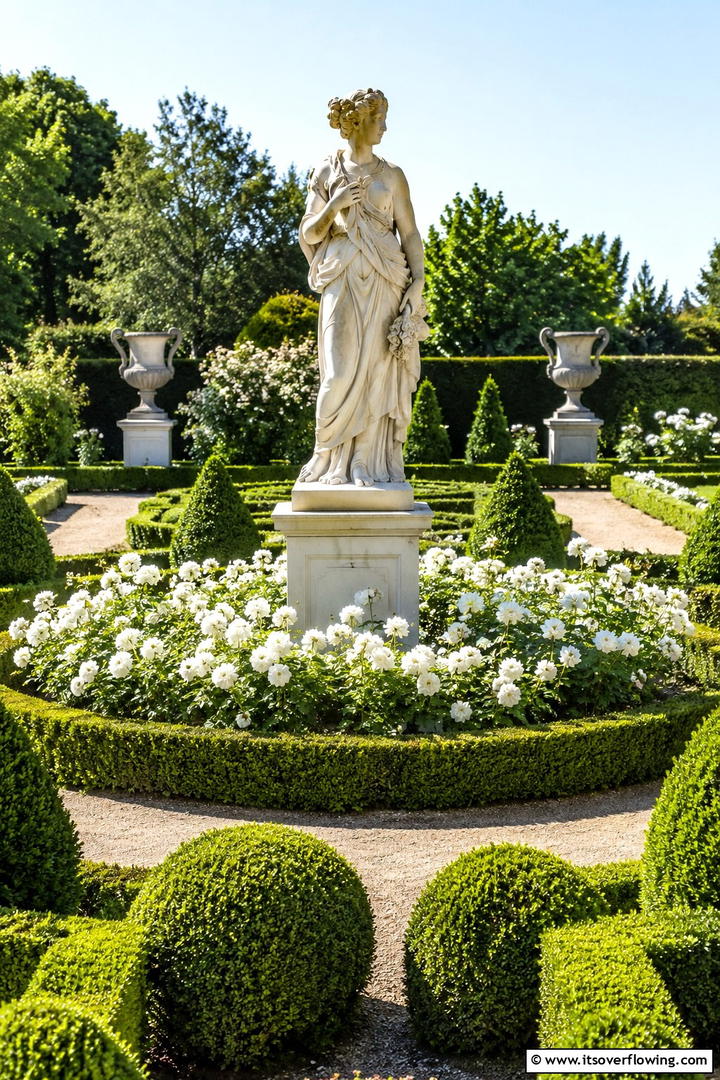 Sculptural Elements - 30 Parterre Garden Ideas for Elegant Outdoor Spaces