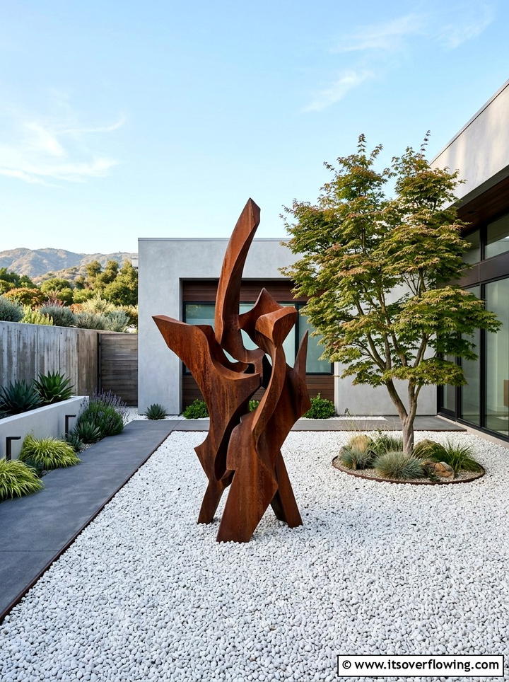Sculptural Focal Point - 25 garden design ideas for modern landscapes