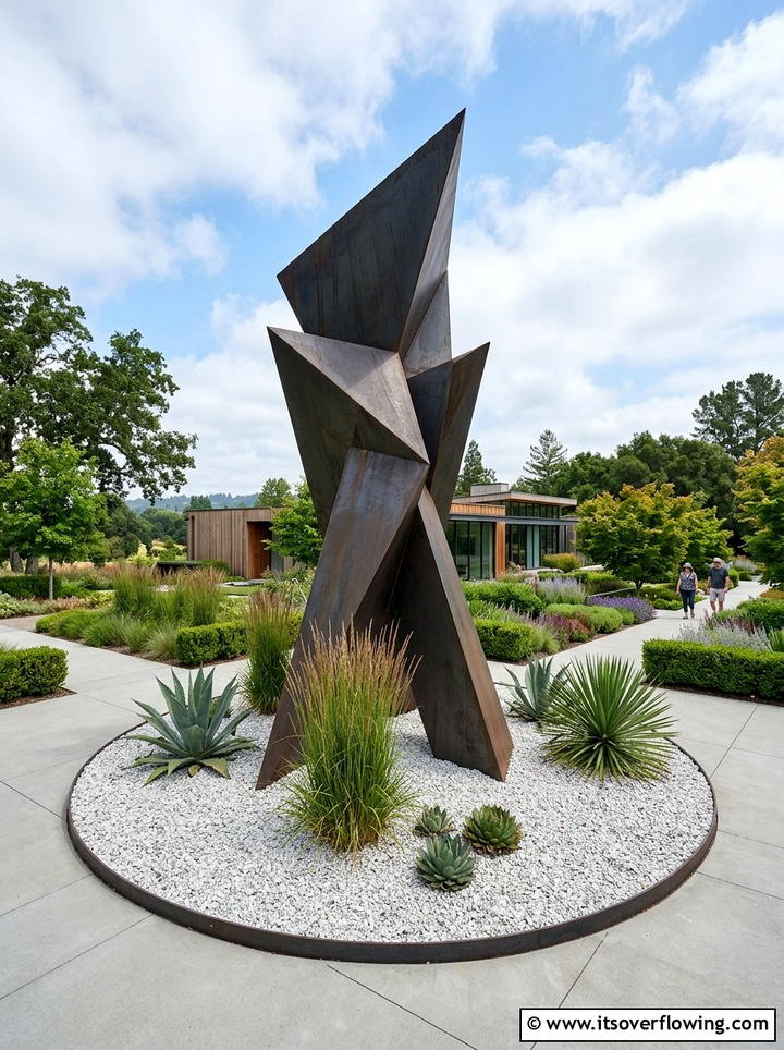 Sculptural Garden Art - 25 creative garden ideas with modern landscape lines