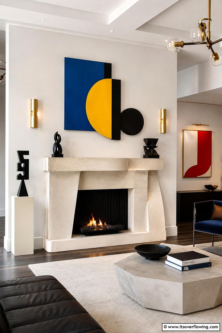 Sculptural Statements - 30 Spring Mantel Decor Ideas for Fresh Seasonal Style