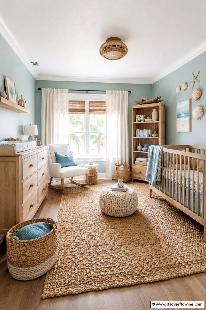 Seafarers Haven - 30 Ocean-Themed Nursery Ideas for a Serene Baby Room