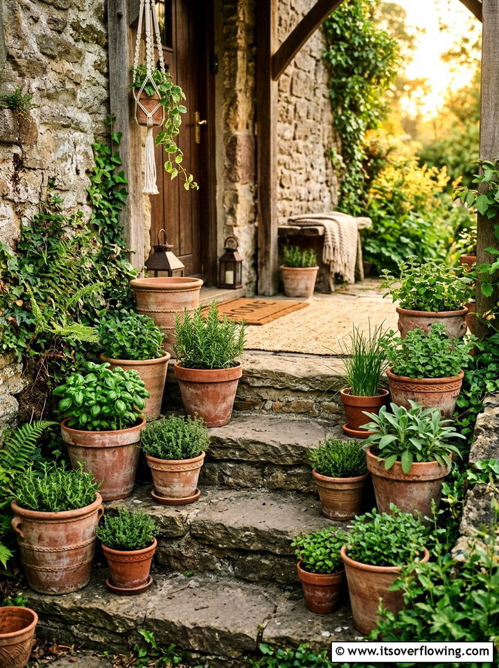 Seagrass Basket Planters - 25 front porch decor ideas with boho textures