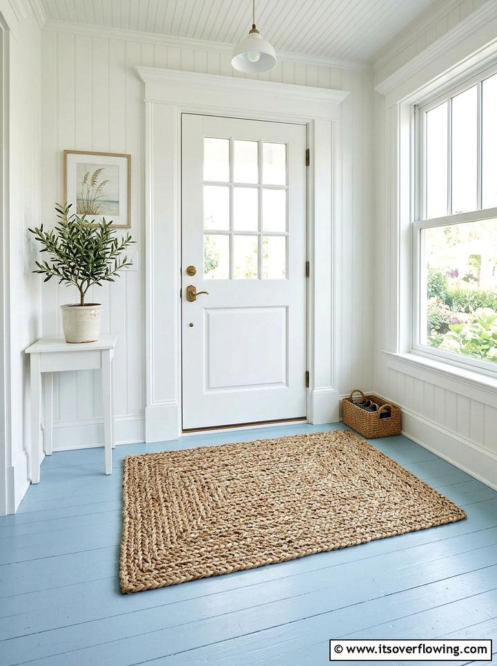 Seagrass Porch Mats - 25 front porch ideas with coastal style
