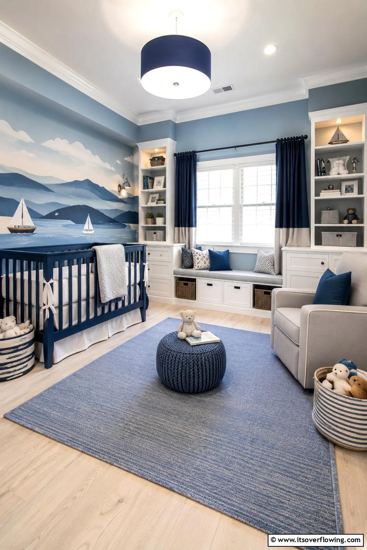 Seashell Splendor - 30 Ocean-Themed Nursery Ideas for a Serene Baby Room