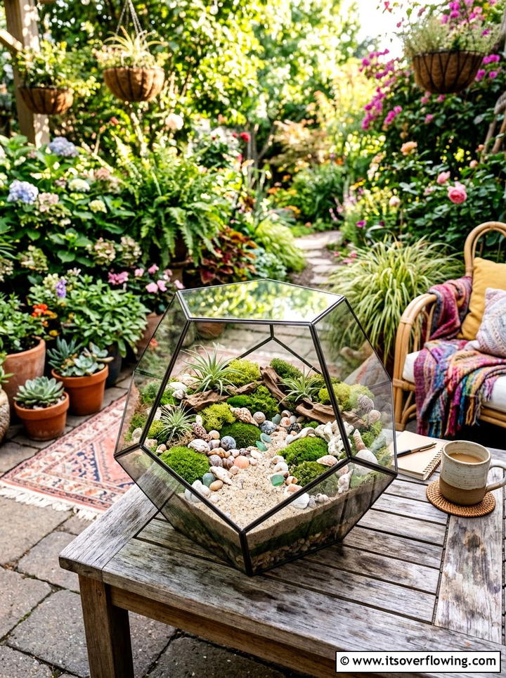 Seashell terrarium - 25 recycled garden ideas with seashells