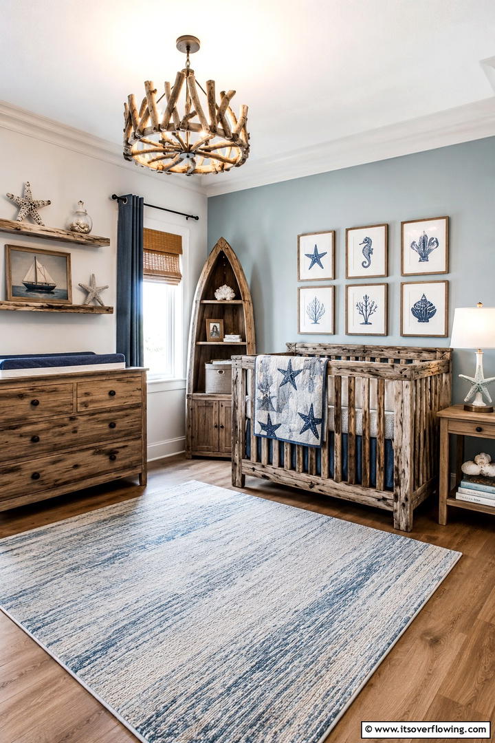 Seaside Serenity - 30 Ocean-Themed Nursery Ideas for a Serene Baby Room