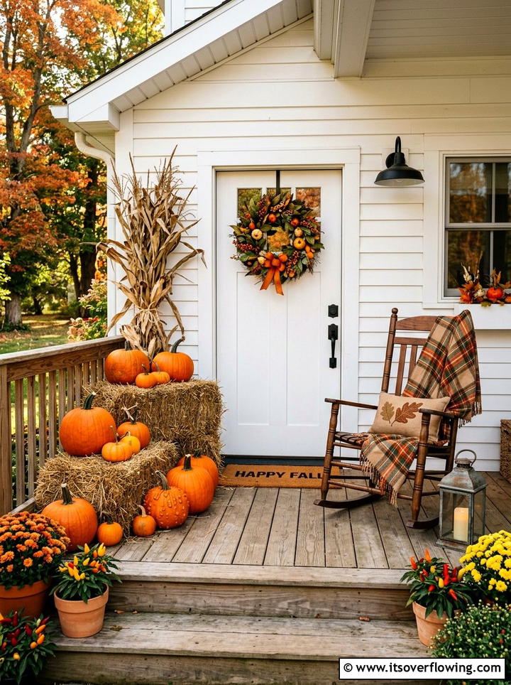 Seasonal Front Porch Display - 25 front porch ideas for large porches