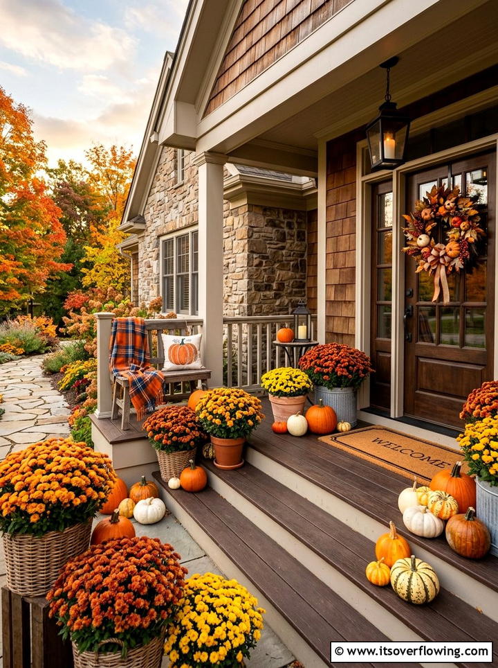 Seasonal Porch Display - 25 garden design ideas for entryways