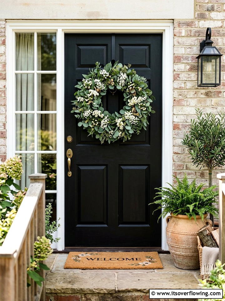 Seasonal porch wreath - 25 front porch ideas for small porches