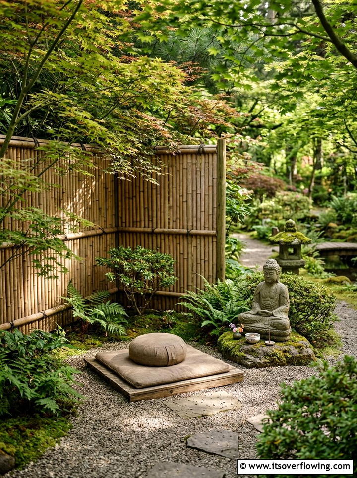 Secluded Meditation Corner - 25 garden decor ideas for zen gardens