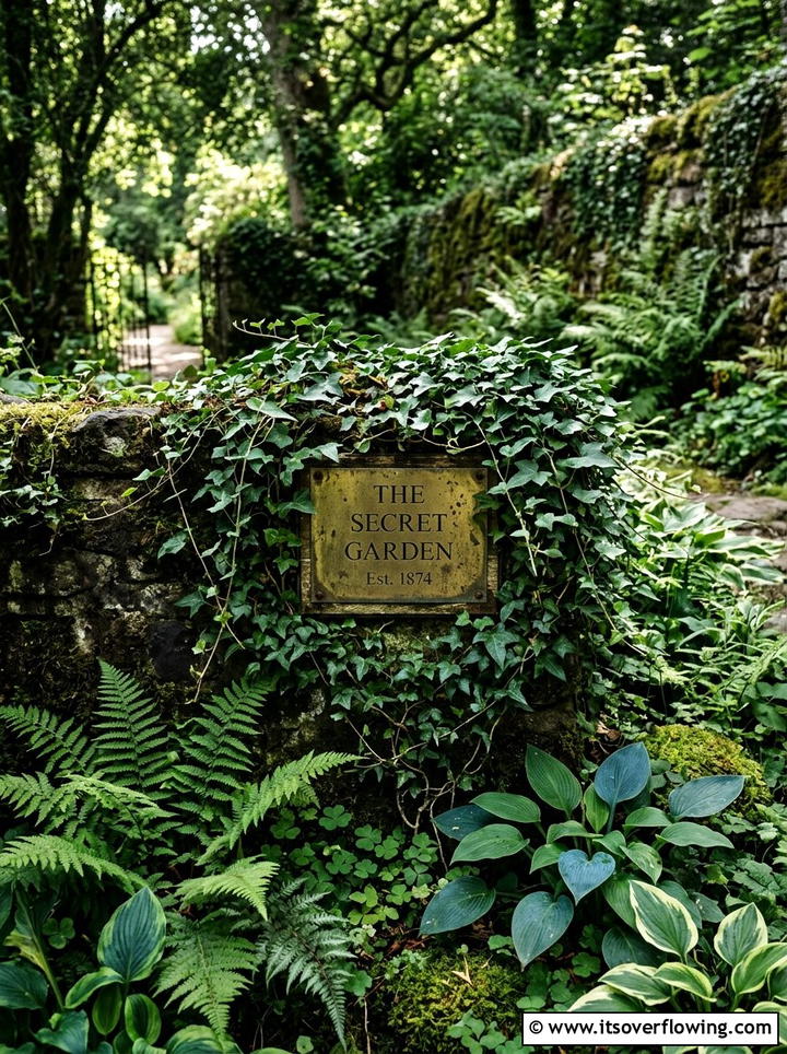 Secret Garden Hidden Sign - 25 garden decor ideas with signs