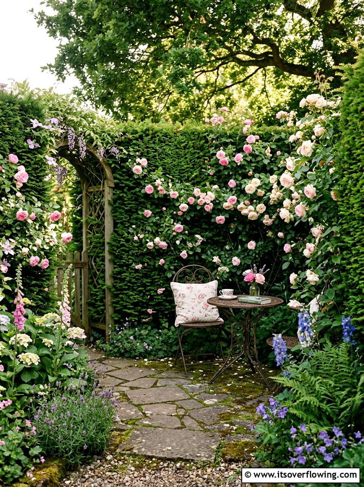 Secret Garden Nook - 25 backyard ideas with cottage garden