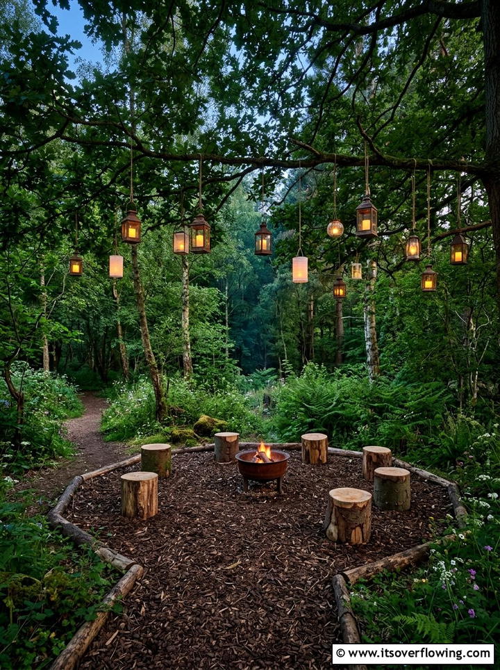 Secret woodland clearing - 25 creative garden ideas with outdoor party zones