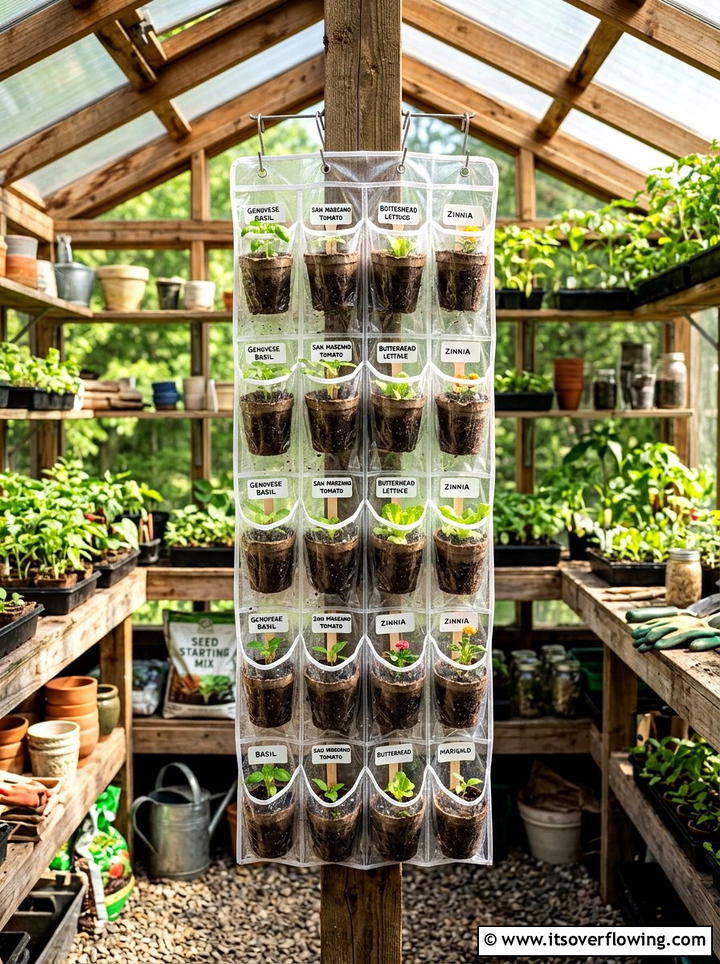 Seed starting station - 25 upcycled garden ideas with shoe organizers