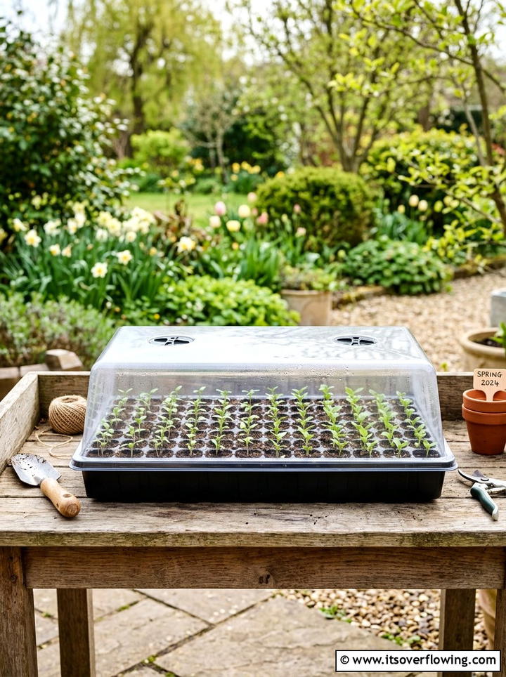 Seed starting tray plastic box - 25 recycled garden ideas with storage bins