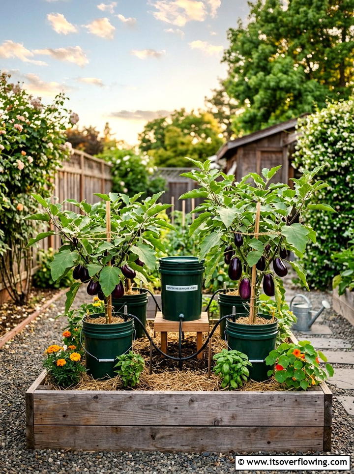 Self Watering Bucket System - 25 recycled garden ideas with buckets