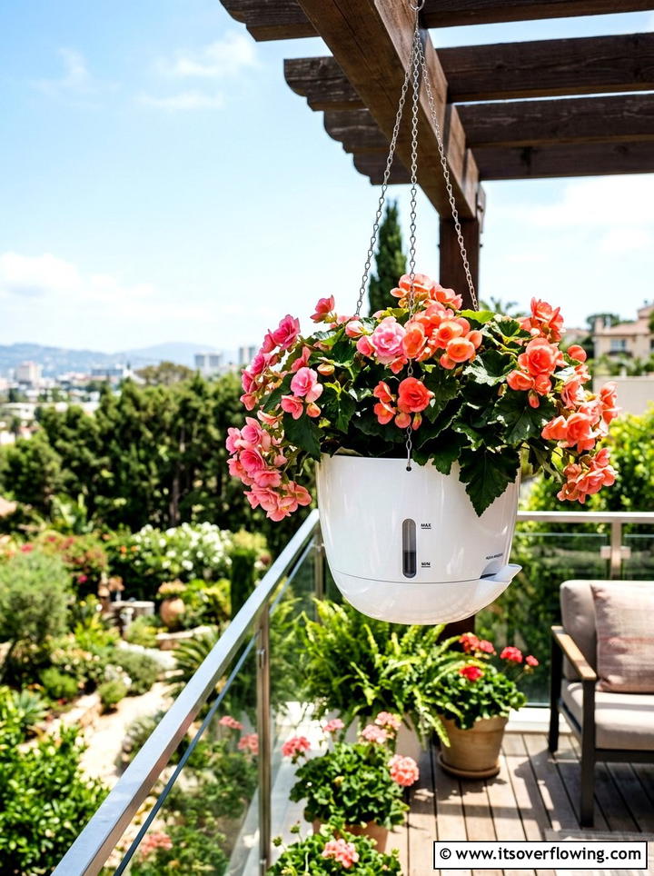 Self Watering Hanging Pot - 25 garden ideas with hanging planters