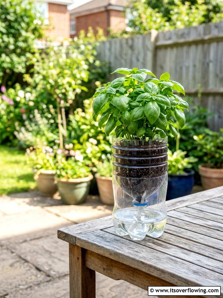 Self Watering Planter - 25 upcycled garden ideas with plastic bottles