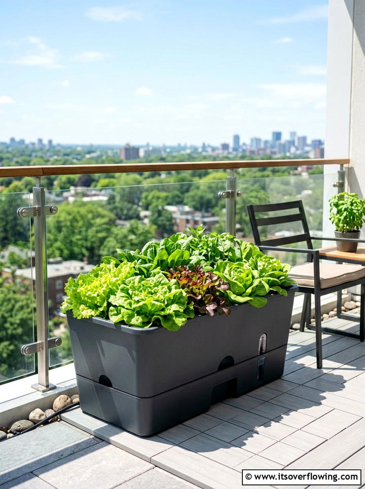 Self Watering Planter Box - 25 creative garden ideas with salad gardens