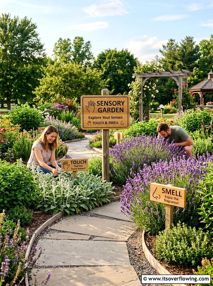 Sensory Garden Sign - 25 creative garden ideas with personalized signs