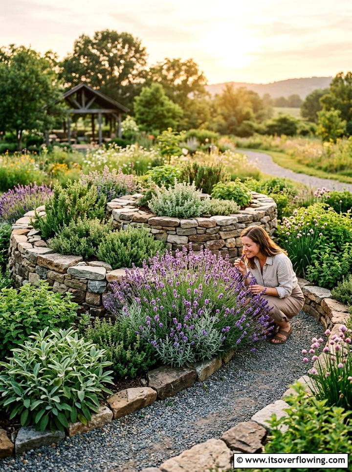 Sensory herb spiral garden - 25 garden ideas with herb spirals