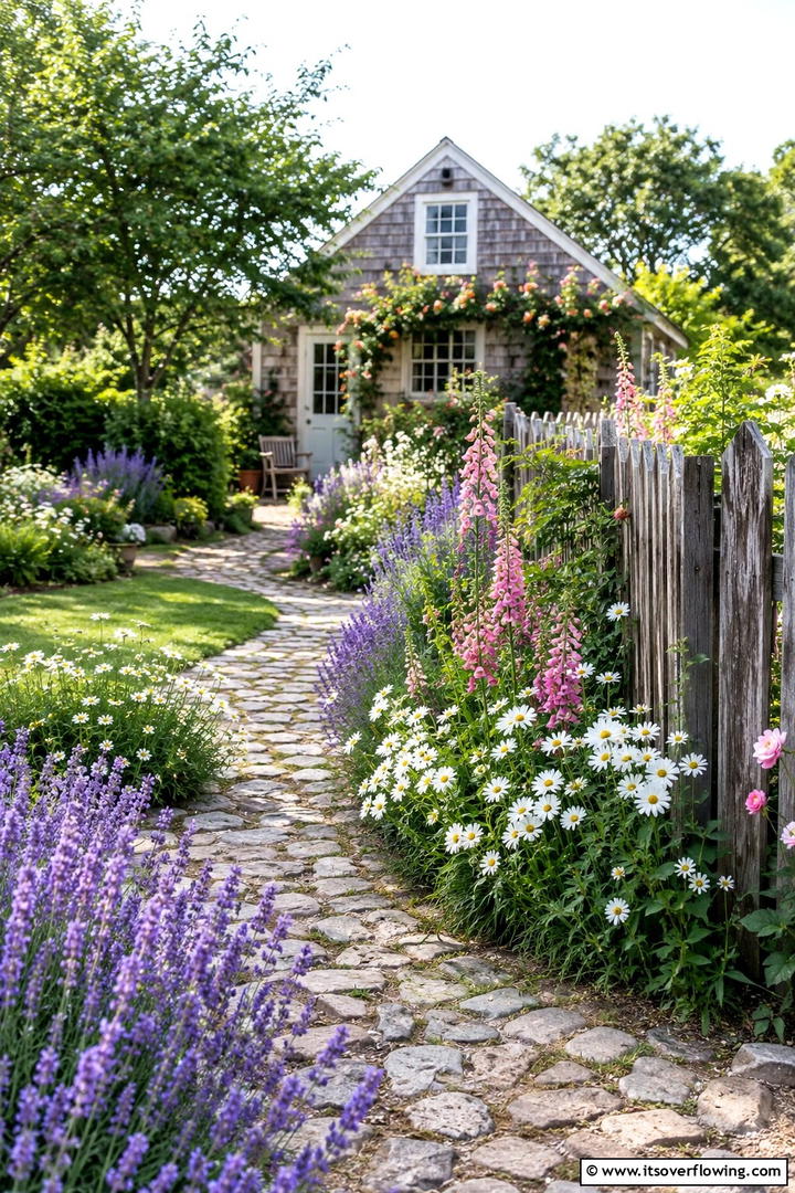 Serene Cottage Charm - 30 Perennial Flower Bed Ideas for Year-Round Blooms