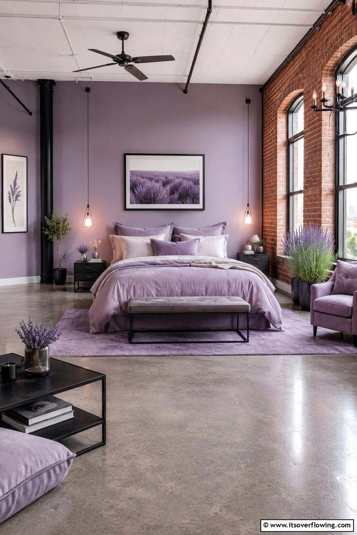 Serene Lavender Loft - 30 Purple Bedroom Ideas for a Dreamy and Relaxing Retreat
