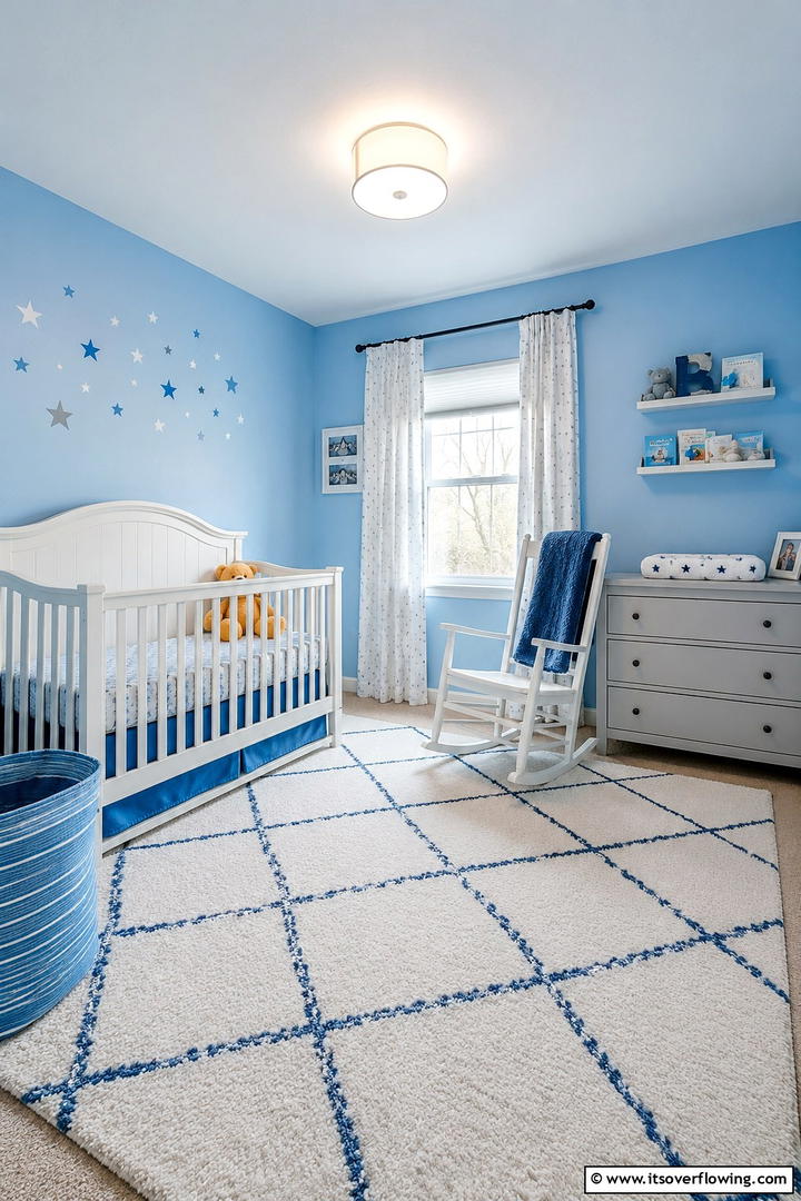 Serene Sky Blue - 30 Soothing Nursery Color Ideas for a Calming Atmosphere